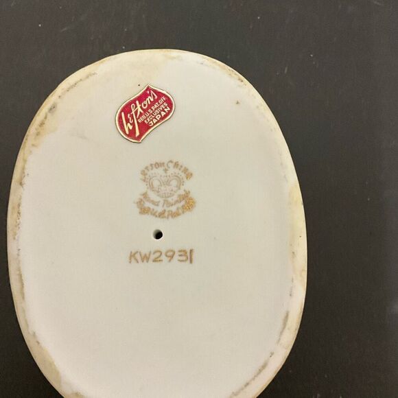 Vintage Lefton Japan Ceramic Bisque Baby Chick With Lid Easter Trinket Box - Picture 8 of 8